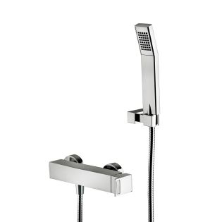 Effe EF 168D Shower System in Polished Chrome, Includes Hand Shower and Rough-in Valve