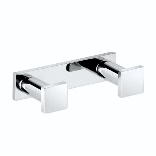 Metric 38.30.02.002 Double Bathroom Towel Hook in Polished Chrome