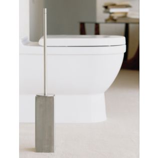 Metric 38.90.50.021 Freestanding Toilet Brush Holder in Brushed Stainless Steel