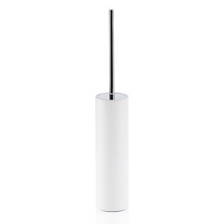 Stone SBG Freestanding Toilet Brush Holder in Polished Chome, Matte White Holder