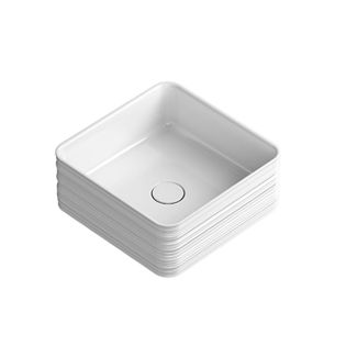 Trace 38.38 Square Ceramic Vessel Bathroom Sink, 15.0"