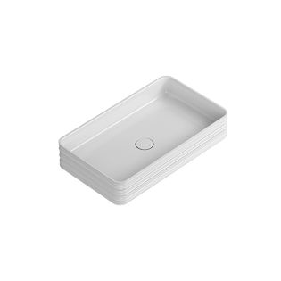 Trace 65.38 Rectangular Ceramic Vessel Bathroom Sink, 25.6"