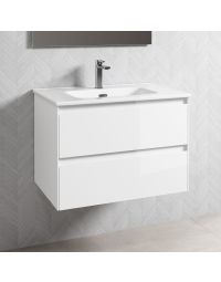 Perla C70 Wall Mounted / Floating Bathroom Vanity, Includes Integrated Ceramic Sink, 28.0"