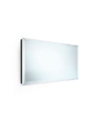 Speci 56689 Rectangular Beveled Edge Bathroom Wall Mirror, Stainless Steel Frame, 39.4" x 23.6"