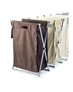 DW Cross WB Laundry Basket, with Polished Chrome Frame