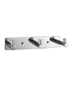 DW BA HAK3 Triple Bathroom Towel Hook in Polished Chrome