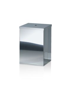 DW 111 Bathroom Wastebasket in Polished Stainless Steel