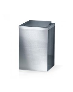 DW 113 Bathroom Wastebasket in Matte Stainless Steel