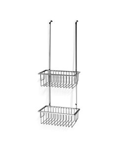 DW WA HGK 1 Over-the-door Two-Tier Shower Basket in Polished Chrome