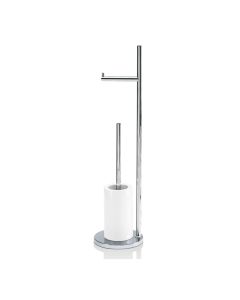 DW 6700 Freestanding Toilet Paper Holder and Toilet Brush Set in Polished Chrome