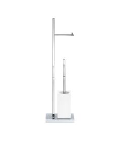 DW 6710 Freestanding Toilet Paper Holder and Toilet Brush Set in Polished Chrome