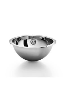 Acquaio 53593 Round Metal Undermount or Vessel Bathroom Sink in Stainless Steel, 13.0"