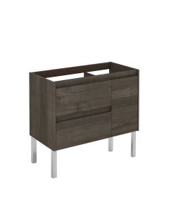 Ambra 90F Base Freestanding Bathroom Vanity, with Chrome Legs, Base Only, 35.6"