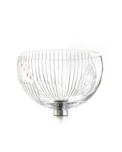 Bordeaux 679 Round Hand-Cut Clear Crystal Vessel Bathroom Sink, 15.0"