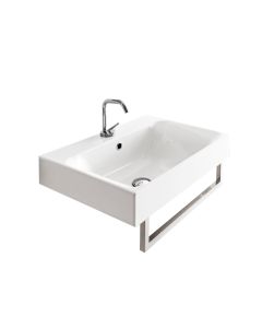 MB-3545 Rectangular ADA Compliant Vessel or Wall Mounted Bathroom Sink in Glossy White, 23.6"