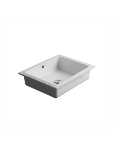 City 54.43 Rectangular Cerarmic Undermount Bathroom Sink, 21.3"