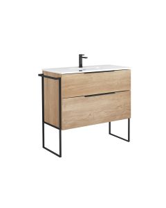 Dalia C100A Freestanding Bathroom Vanity, Includes Integrated Ceramic Sink, 42.1"