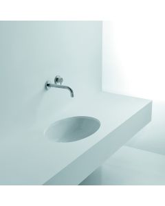 Gardenia 80400 Oval Ceramic Undermount Bathroom Sink in Glossy Whie, 22.6"