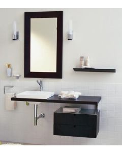 Iside 51.56.92.246 Bathroom Countertop in Wenge Wood, 35.4"
