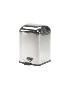 Karta 5363 Metal Bathroom Wastebasket in Polished Chrome