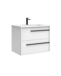 Lotus C70W Wall Mounted / Floating Bathroom Vanity, Includes Integrated Ceramic Sink, 28.0"