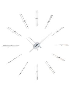 Mel 12I Wall Clock, Polished Stainless Steel