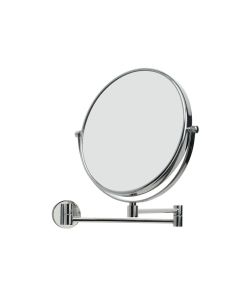 Mevedo 55852 Round Wall Mounted Double Sided Magnifying Makeup Mirror in Polished Chrome, 3x/1x Magnification