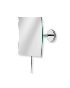 Mevedo 5595 Square Wall Mounted Fixed Arm Magnifying Makeup Mirror in Polished Chrome, 3x Magnification