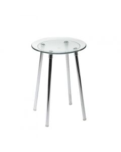 Noni 5365 Shower Stool with Polished Stainless Steel Legs