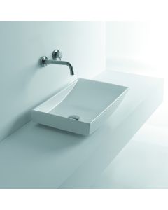 Om Out 60 Ceramic Vessel Bathroom Sink, 23.6"