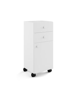 Runner 5431 Rolling Bathroom Floor Cabinet in White