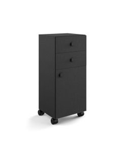 Runner 5431 Rolling Bathroom Floor Cabinet in Matte Black