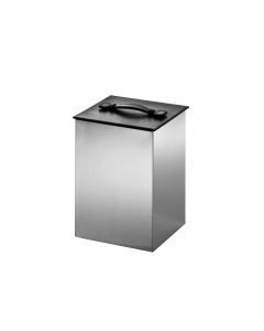 Secioni 53431 Bathroom Wastebasket in Polished Stainless Steel