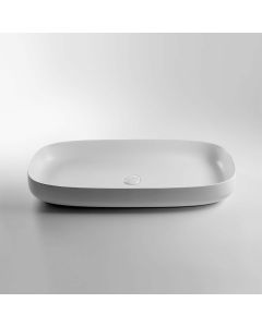 Seed 90.42 Ceramic Trough Vessel Bathroom Sink, 35.4"