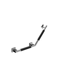 System 3570.212.04 Corner Grab Bar in Polished Chrome, 28.4", with Anti-slip Covering