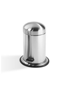 DW TE 30 Bathroom Wastebasket in Matte Stainless steel