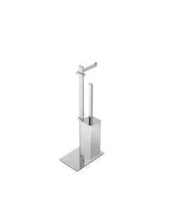 DW 6700, Freestanding Toilet Paper Holder and Toilet Brush Set in Polished  Chrome