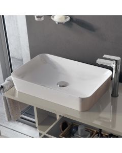 Ultra 060 Rectangular Ceramic Vessel Bathroom Sink, 23.6"