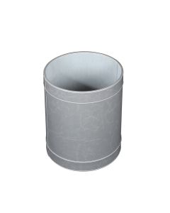 Vintage 2403 Leather Bathroom Wastebasket in Grey