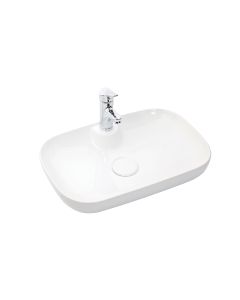 Vision 16270 Ceramic Vessel Bathroom Sink in Glossy White, 27.6"