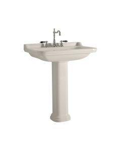 Waldorf 4141+4170 Classical Ceramic Pedestal Bathroom Sink, 31.5"