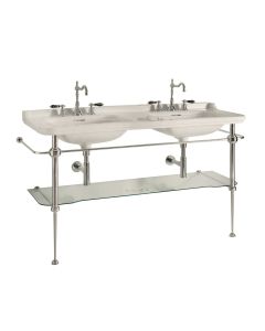 Waldorf 4143+9195 Classical Double Console Bathroom Sink, 59.1"