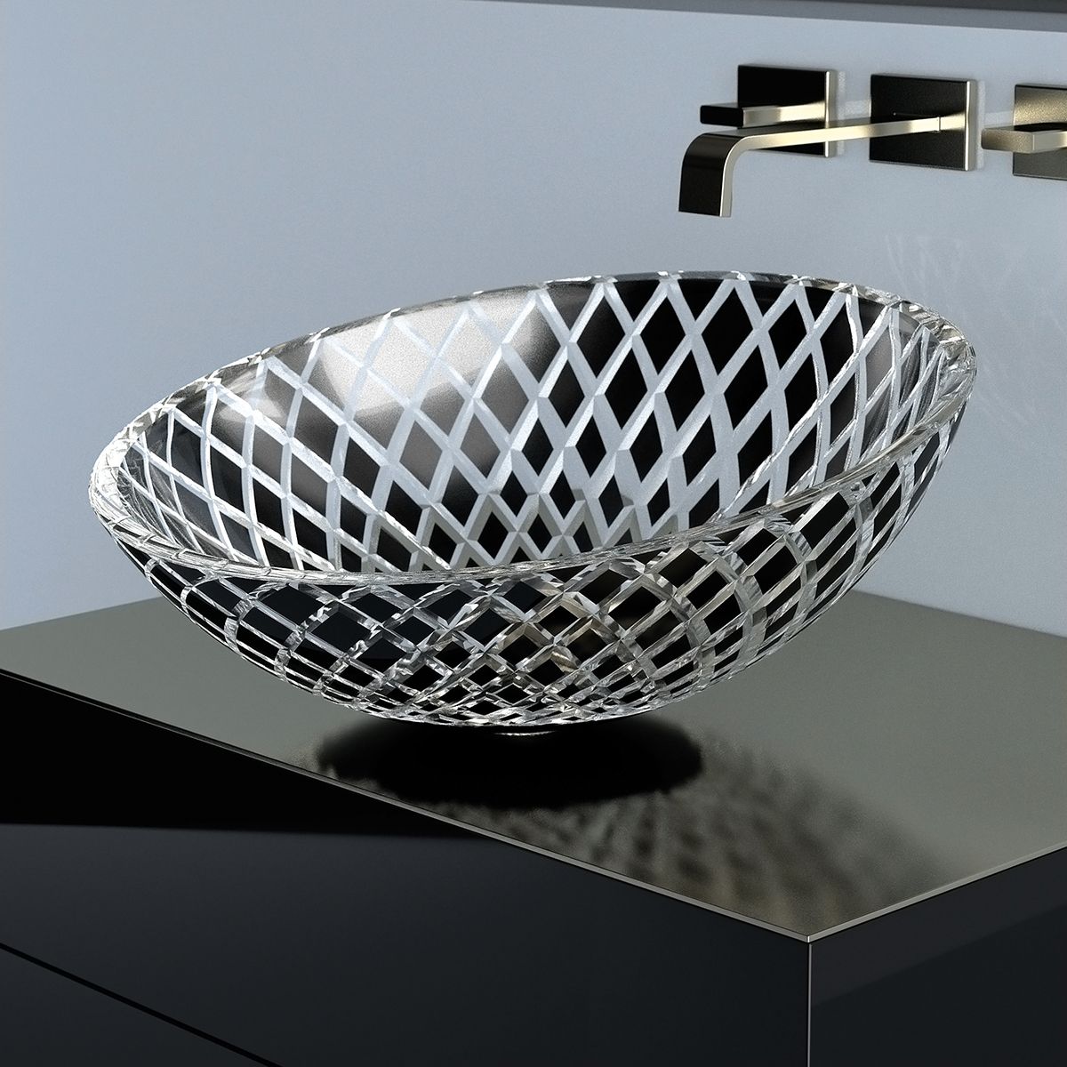 Decorative Bathroom Fixtures Create a Beautiful Base - Black and White Vessel Sink
